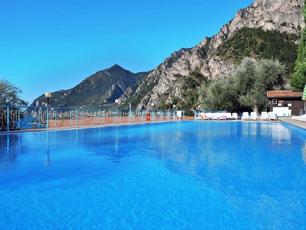 Swimming Pool, Blue, Town, Sky, Azure, Vacation, Resort Town, Water, Mountain, Resort