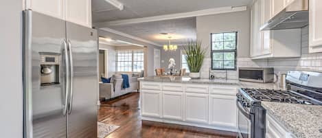 Bright and large, open kitchen