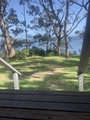 Direct  water access from secure deck via  back yard track 