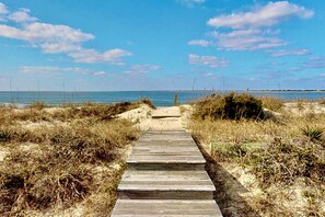 Private beach access just steps from the house!