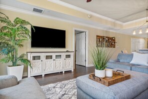 Large flat-screen tv in living room