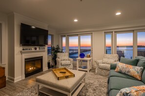 Gas Fireplace and Flat Screen TV