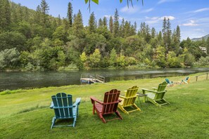 Adirondack chairs by the Rogue River
