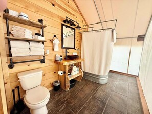 Glamping Tent 4 Bathroom with Shower