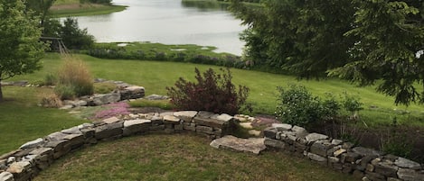 View of Damariscotta River from deck