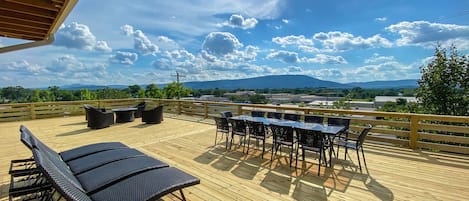Entertaining deck with  Chattanooga view 