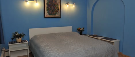 Master bedroom with a double bed 160 x 200cm