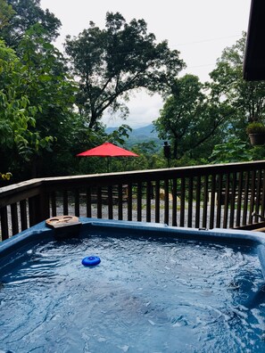 Hot Tub on porch with great views 