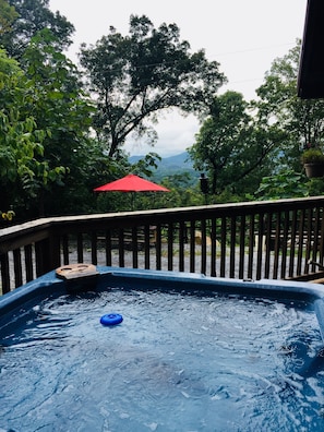 Hot Tub on porch with great views 