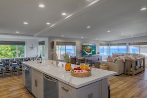 Open floor plan for entertaining large groups. With incredible ocean views