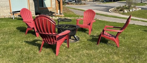 Brand New Fire Pit area outside the lower level walk out patio