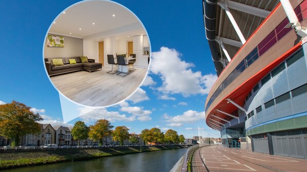 Hafan y Ddinas - Cardiff Holiday Apartment on Fitzhamon Embankment in City Centre