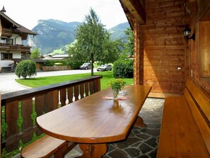 Table, Plant, Furniture, Building, Property, Sky, Chair, Window, Tree, Wood