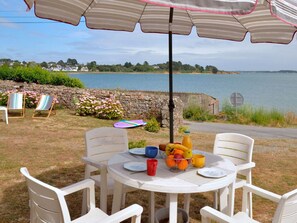 Water, Plant, Sky, Property, Furniture, Table, Chair, Nature, Outdoor Table, Azure
