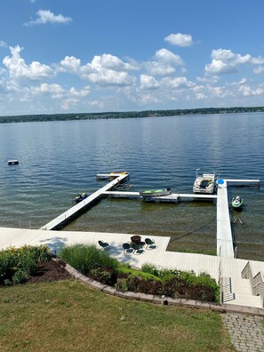 Large docks and fire pit.   