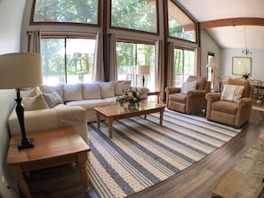 Spacious open living area to relax with good friends and family
