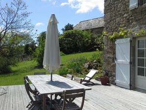 Terrace, new decking and table