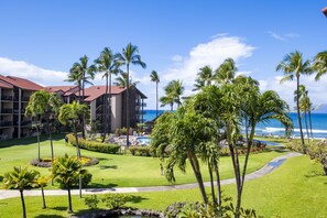 Lush tropical and ocean views from your private lanai