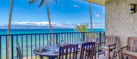 Enjoy the sounds of the ocean from your private lanai