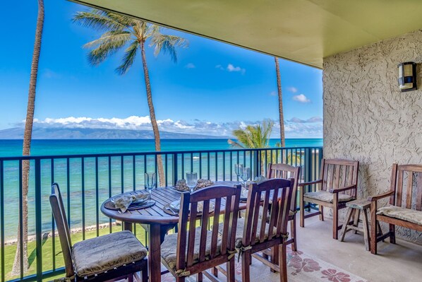 Enjoy the sounds of the ocean from your private lanai