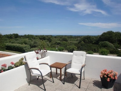 Apartment CASA COBUS terrace and sea view semi-detached house with garden.