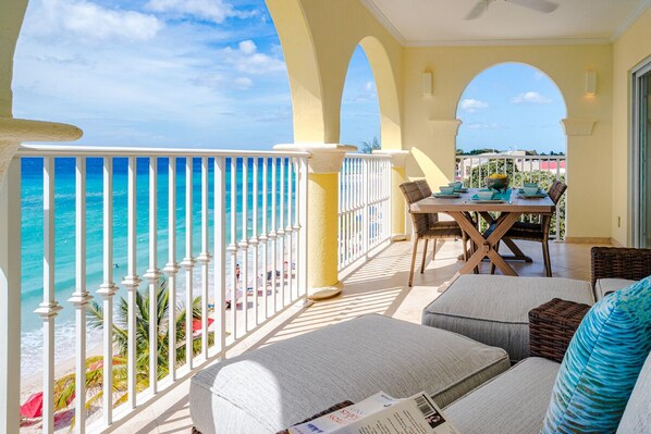 View of the Caribbean Sea from the patio