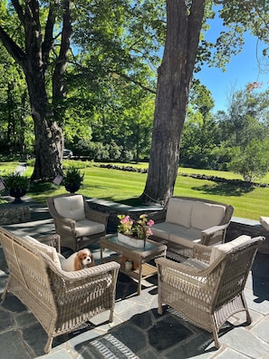 Expansive patio for drinking your morning coffee