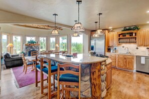 Huge kitchen with custom island