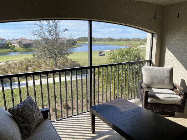 Lanai overlooking the first hole