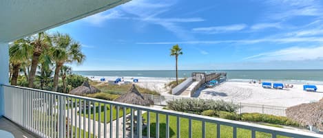 JC Resorts - Vacation Rental - Sand Dollar 105 -Indian Shores - Beach View from Balcony