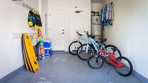 Lots and great beach gear and Bikes for adults and kids