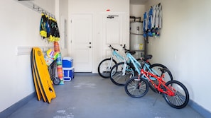 Lots and great beach gear and Bikes for adults and kids
