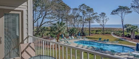 Direct Oceanfront Villa Overlooking Private Pool and South Forest Beach.