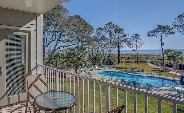 Direct Oceanfront Villa Overlooking Private Pool and South Forest Beach.
