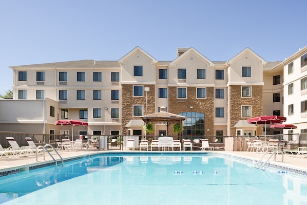 Lounge around the pool after a day of adventure.