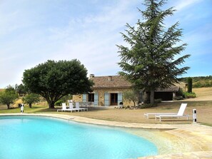 Propriété, Maison, Piscine, Domicile, Immobilier, Ferme, Arbre, L'Eau, Biens, Bâtiment