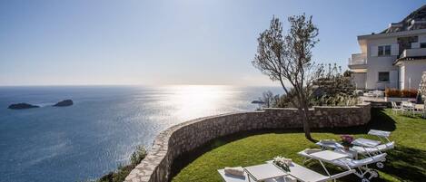 sunbeds and sea views on Li Galli Islands