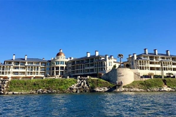 Lakefront view of The Island on Lake Travis