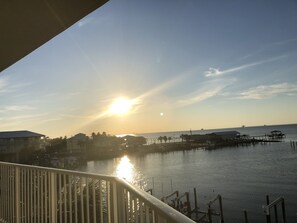 Sunset view from balcony
