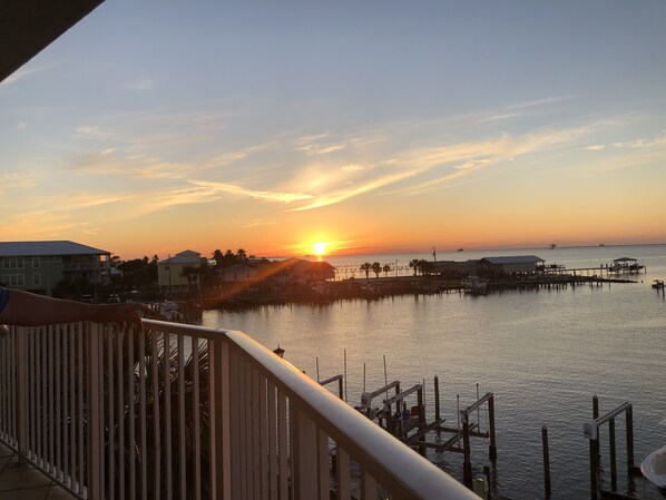 Sunset view from balcony