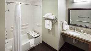Get ready for your day in the bathroom.