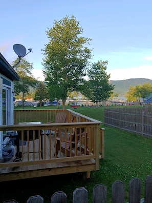 Private deck with Lake & Mountain View 