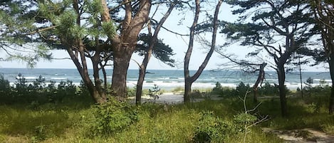 Direkt vom Garten an den Strand