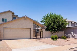Ample off street driveway parking and room for 1 vehicle in the garage