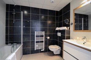 Get ready for your day in the bathroom.