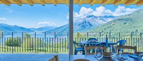 Sky, Cloud, Table, Property, Tableware, Furniture, Blue, Mountain, Azure, Nature