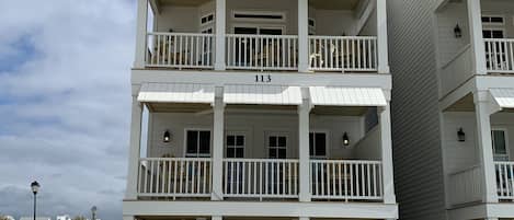 These are the decks overlooking the ocean