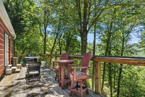 Spacious Deck with Seasonal Wooded and Mountain Views