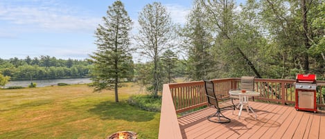 Savor the lake and surrounding beauty from our deck