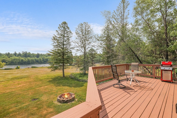 Savor the lake and surrounding beauty from our deck